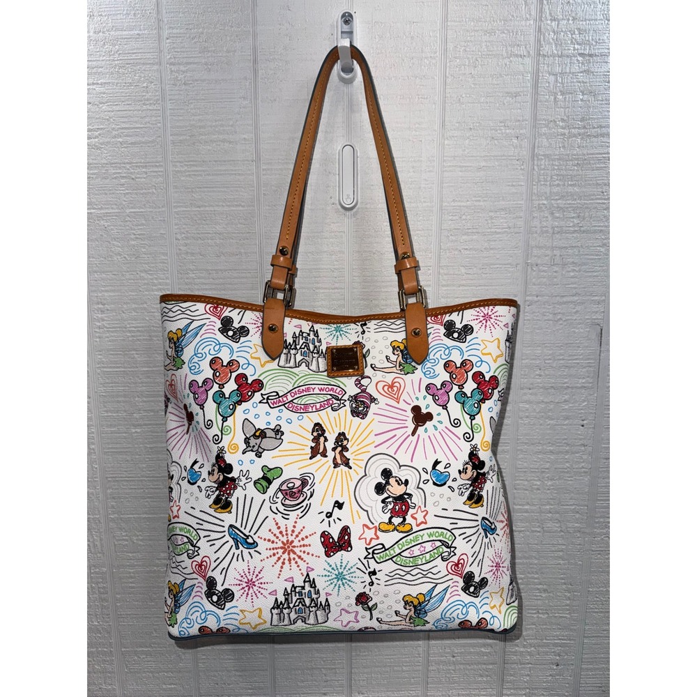 Dooney & Bourke Tote Bag Women White Disney Parks Sketch Multi OS